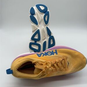 Hoka Yellow and Blue Running Shoes